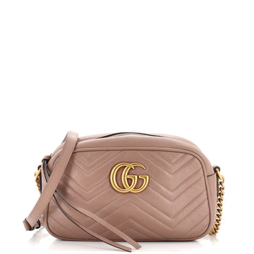 GUCCI GG Marmont Shoulder Bag Matelasse Leather Small