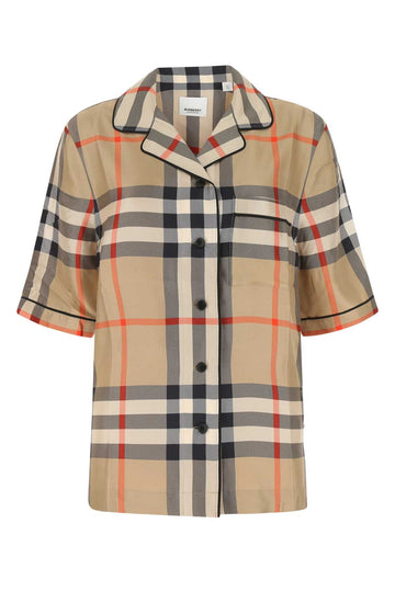 BURBERRY Printed Satin Shirt for Women - SS25 Collection