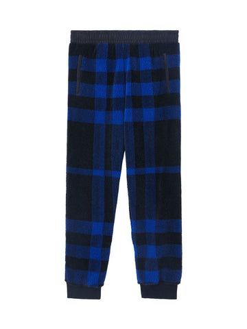 BURBERRY Check Fleece Pants for Men - FW23 Collection