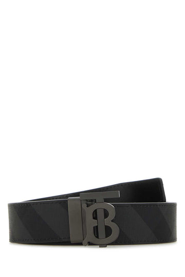 BURBERRY Reversible Check and Leather TB Belt - 3.5 cm Height