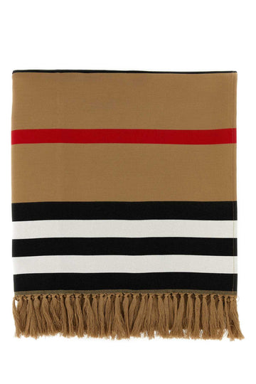 BURBERRY Embroidered Cotton Blanket - Perfect for Seasonal Elegance
