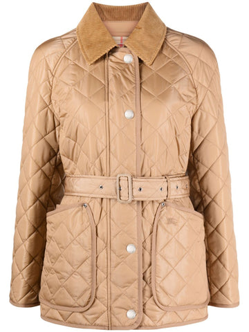 BURBERRY Quilted Belted Jacket for Women - SS25 Collection
