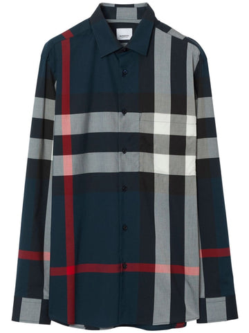 BURBERRY Embroidered Poplin Shirt for Men