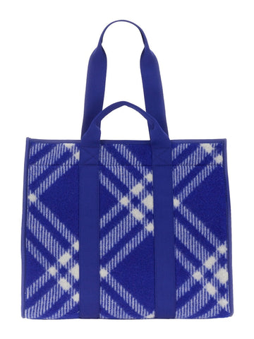 BURBERRY Embroidered Fabric Knight Mini Shopping Handbag