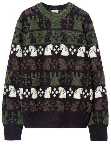 BURBERRY Relaxed Fit Chess Pattern Sweater (Size L)