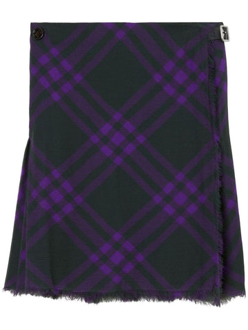 BURBERRY Embroidered Silk Mini Skirt