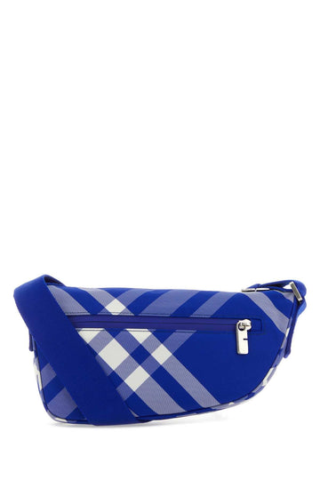 BURBERRY Embroidered Nylon Shield Mini Crossbody Handbag