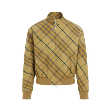 BURBERRY Embroidered Cotton Bomber Jacket for Men - SS24 Collection