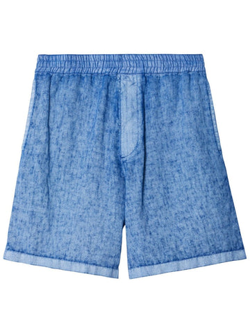 BURBERRY Linen Bermuda Shorts for Men - SS24 Collection