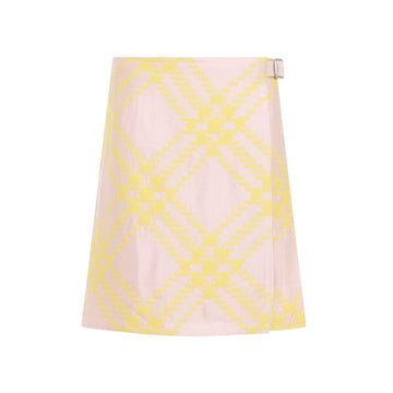 BURBERRY Embroidered Cotton Blend Skirt