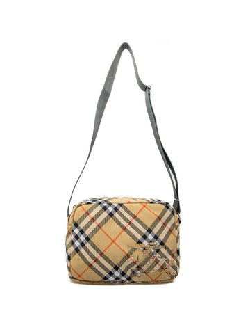 BURBERRY Check Motif Crossbody Handbag - 25cm