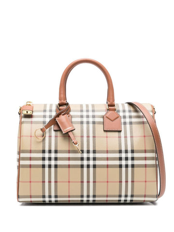 BURBERRY House Check Pattern Tote Handbag - SS25 Collection