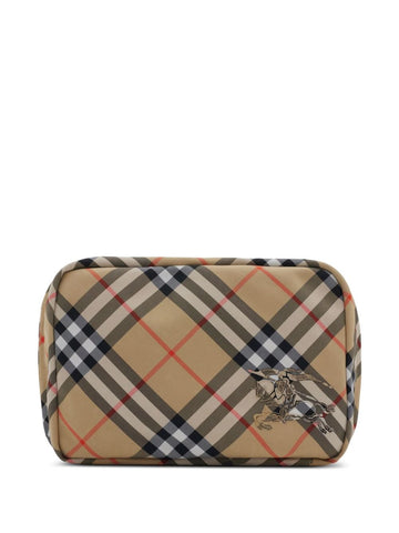 BURBERRY Mini Travel Handbag with Signature Check Pattern