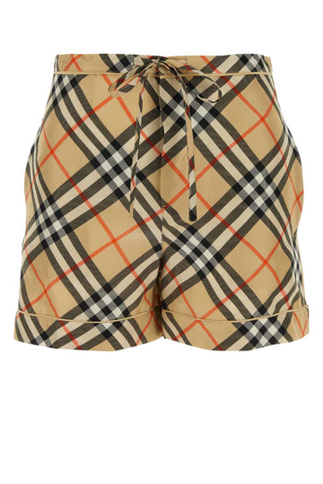 BURBERRY Printed Silk Mini Shorts for Women