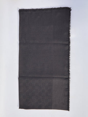 GUCCI Jacquard Wool and Silk Scarf - 120x120cm
