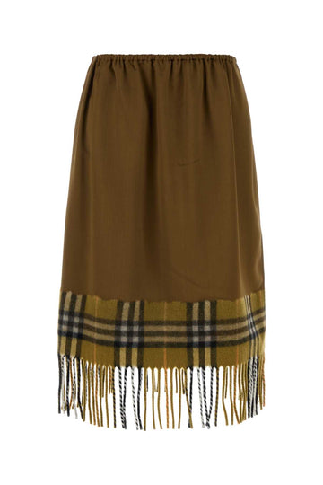 BURBERRY Satin Mini Skirt