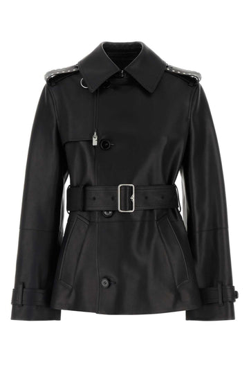 BURBERRY Women's Leather Jacket - FW24 Collection