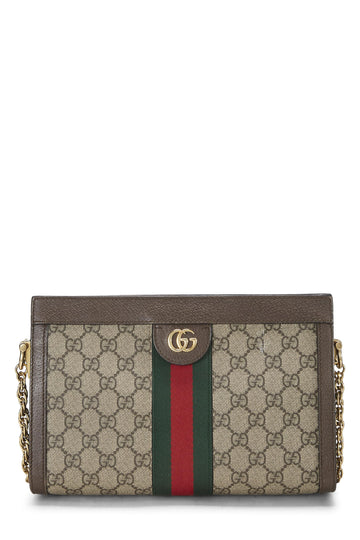 Gucci, Brown Original CS Supreme Canvas Ophidia Shoulder Bag Medium, Brown