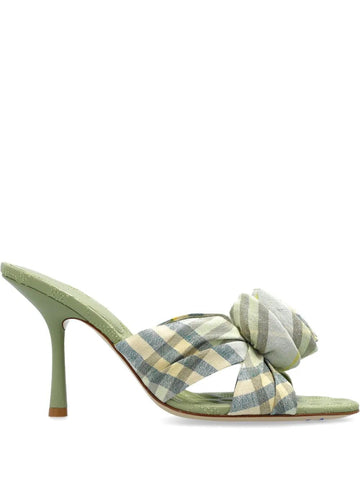 BURBERRY Embroidered Fabric Flat Sandals for Women