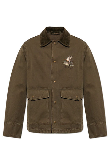 BURBERRY Men's Utility Jacket with Corduroy Collar