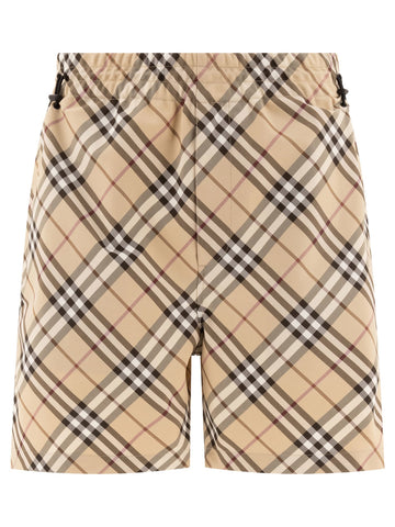 BURBERRY Check Twill Shorts for Men