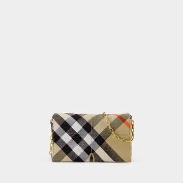 BURBERRY Mini Embroidered Fabric Crossbody Handbag