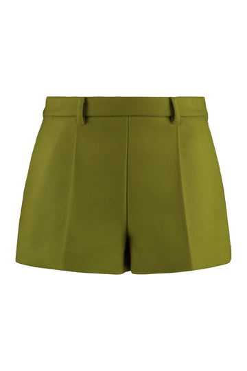 GUCCI Women's Wool Mini Shorts with Back Welt Pockets