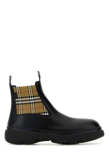 BURBERRY Men's Leather Ankle Boots - SS25