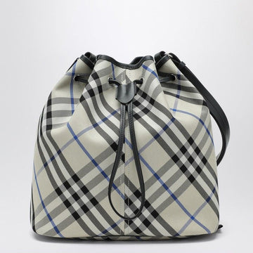 BURBERRY Medium Bucket Handbag with Check Pattern