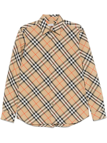 BURBERRY Regular Fit Check Cotton Shirt for Men - SS25