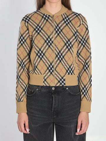 BURBERRY Check Cropped Sweater for Women