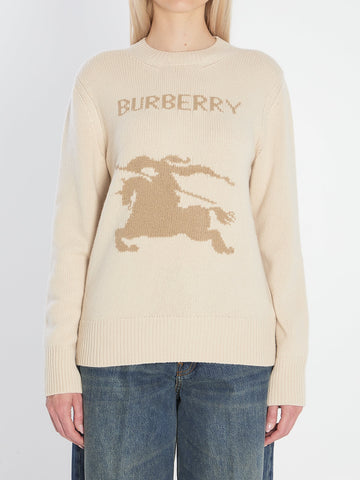 BURBERRY Women's Regular Fit Pullover with Equestrian Logo