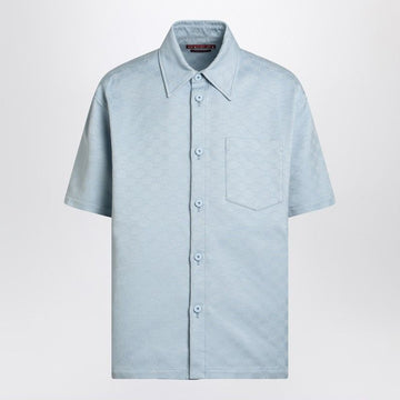 GUCCI Men's Over Fit Work Shirt with Double GG Design