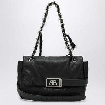 Balenciaga Medium Black Leather Shoulder Bag Modu Women