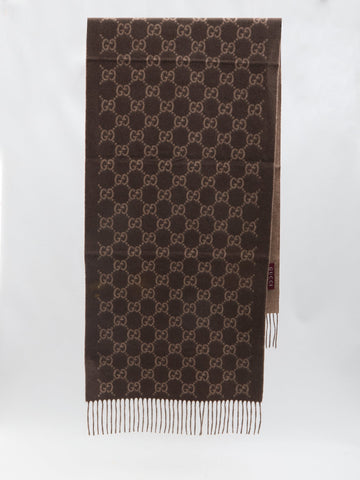 GUCCI Classic GG Cashmere Scarf 190x45cm
