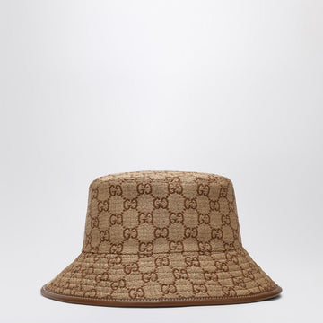 Gucci Bucket Hat In Denim Gg Beige Women