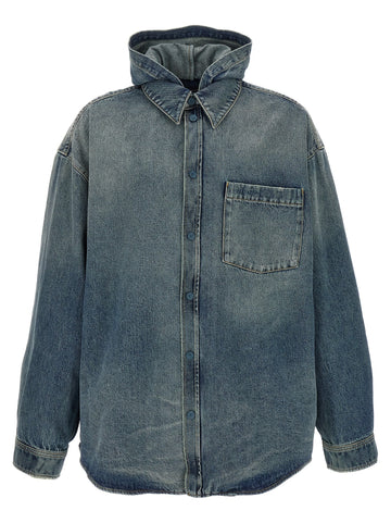 Balenciaga Men Denim Overshirt