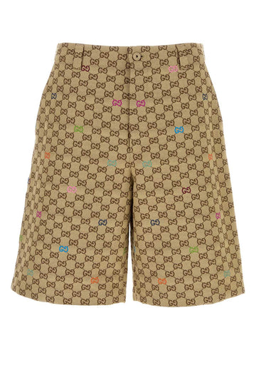 GUCCI Men's Mini GG Fabric Bermuda Shorts