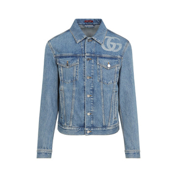 GUCCI Men's Denim Jacket - Logo Laser Design