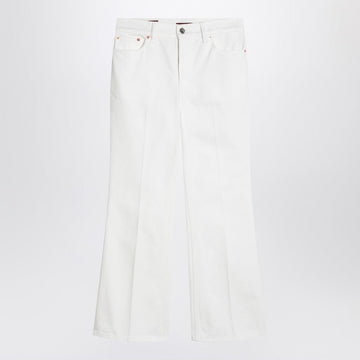 Gucci Short White Flare Trousers Women