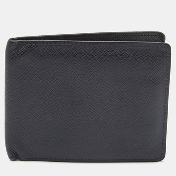 Blue Infini Leather Bifold Wallet