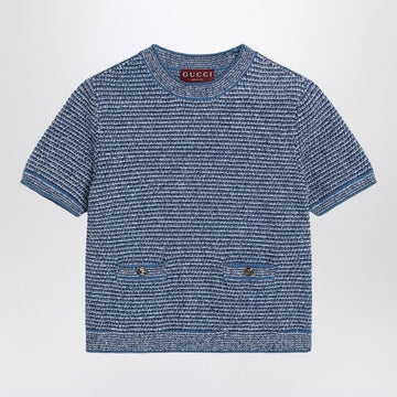 GUCCI Knit T-Shirt with Front Pockets for Women - SS25
