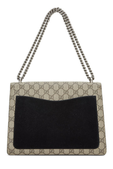 Gucci, Black CS Supreme Canvas Embellished Dionysus Bag Medium, Black