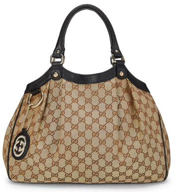 Gucci, Black Original CS Canvas Boston Handbag, Black