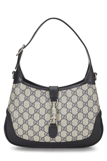 Gucci, Navy CS Supreme Canvas Web Jackie Shoulder Bag, Navy