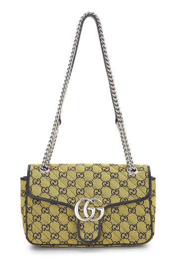Gucci, Yellow CS Canvas Marmont Shoulder Bag Small, Yellow