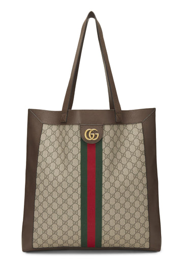 Gucci, Brown Original CS Supreme Canvas Ophidia Tote Large, Brown