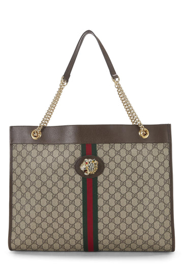 Gucci, Brown Original CS Supreme Canvas Rajah Tote, Brown
