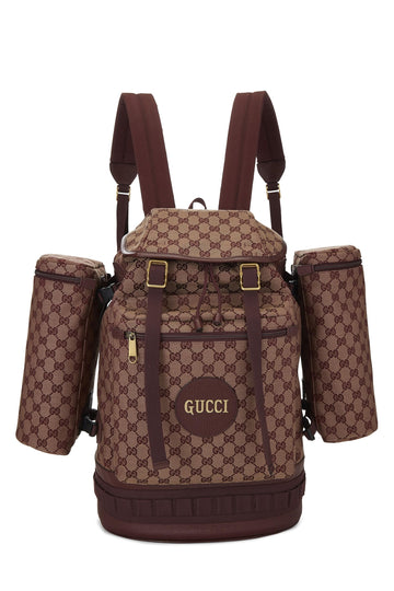 Gucci, Burgundy Original CS Canvas Alpina Trekking Backpack, Burgundy