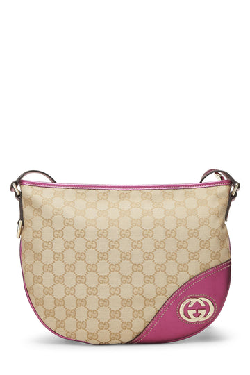 Gucci, Pink Original CS Canvas Britt Messenger, Pink